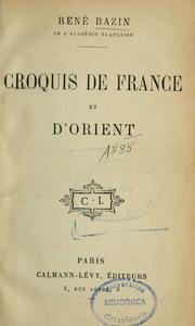 Cover of: Croquis de France et d'Orient