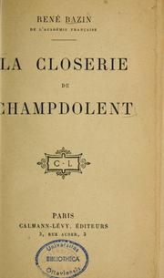 Cover of: La closerie de Champdolent