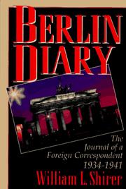 Cover of: Berlin Diary by William L. Shirer