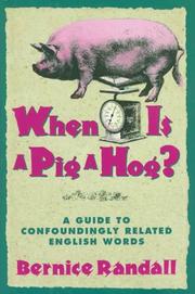 Cover of: When Is a Pig a Hog?