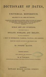 Cover of: Dictionary of dates, and universal reference, relating to all ages and nations