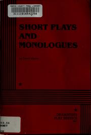 Cover of: Short plays and monologues by David Mamet