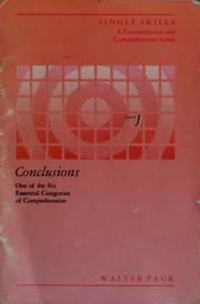 Cover of: Conclusions by Walter Pauk