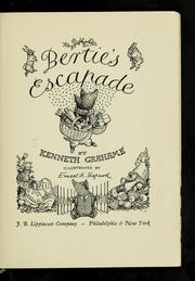 Cover of: Bertie's escapade