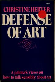 Cover of: Defense of art