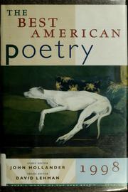 Cover of: The Best American Poetry 1998