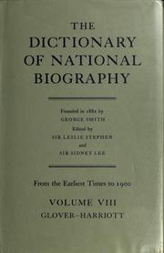Cover of: The Dictionary of national biography: founded in 1882 by George Smith