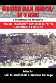 Cover of: Million Man March/Day of Absence: a commemorative anthology : speeches, commentary, photography, poetry, illustrations, documents
