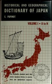 Cover of: Historical and geographical dictionary of Japan