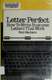 Cover of: Letter perfect: how to write business letters that work