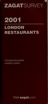 Cover of: London restaurants