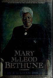 Cover of: Mary McLeod Bethune by Rackham Holt