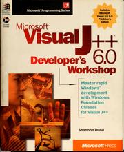 Cover of: Microsoft Visual J++ 6.0 developer's workshop