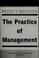 Cover of: The practice of management