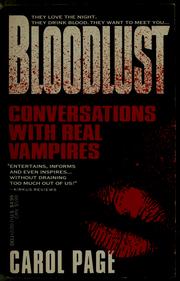 Cover of: Blood lust