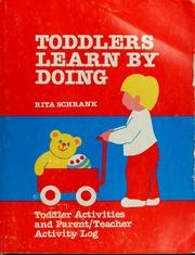 Cover of: Toddlers learn by doing