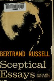 Cover of: Sceptical essays by Bertrand Russell