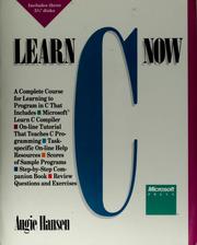 Cover of: Learn C now by August Hansen