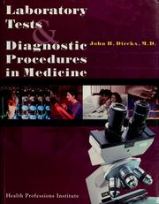 Cover of: Laboratory tests and diagnostic procedures in medicine