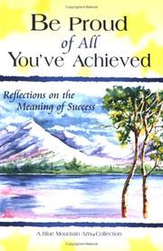 Cover of: Be Proud of All You'Ve Achieved: Poems on the Meaning of Success (Self-Help & Recovery)