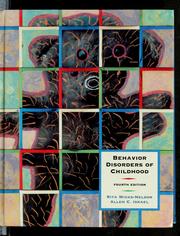Cover of: Behavior disorders of childhood