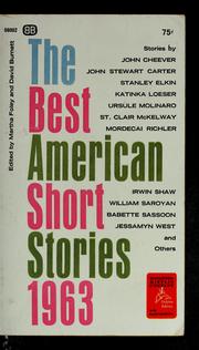 Cover of: The Best American Short Stories 1963 by Martha Foley