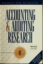 Cover of: Accounting & auditing research: a practical guide