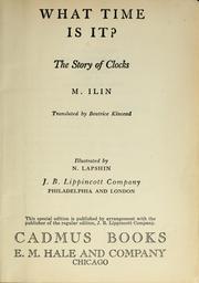 Cover of: What time is it?: The story of clocks
