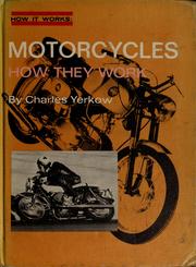 Cover of: Motorcycles: how they work
