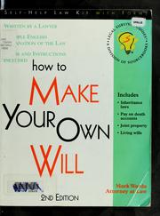 Cover of: How to make your own will: with forms