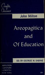 Cover of: Areopagitica, and Of education by John Milton