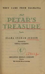 Cover of: Petar's treasure by Clara Ingram Judson