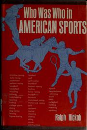 Cover of: Who was who in American sports