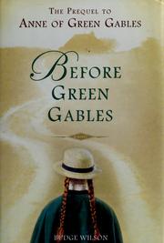 Cover of: Before Green Gables