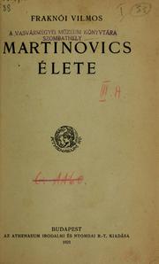 Cover of: Martinovics élete