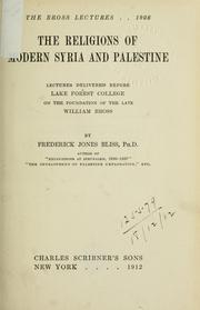 Cover of: The religions of modern Syria and Palestine