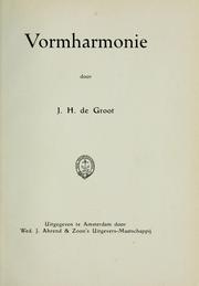 Cover of: Wormharmonie