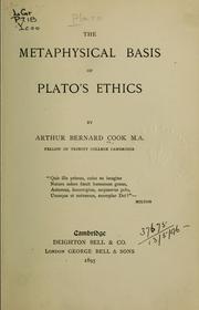 Cover of: The metaphysical basis of Plato's ethics