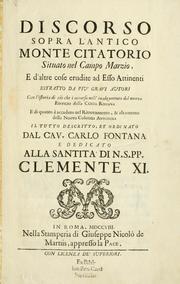 Cover of: Discorso sopra l'antico Monte Citatorio situato nel Campo Marzio: e d'altre cose erudite ad esso attinenti ...