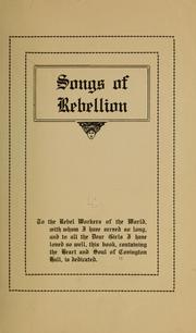 Cover of: Songs of rebellion