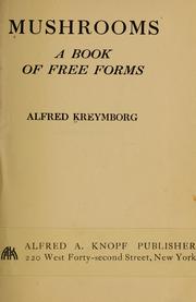Cover of: Mushrooms by Alfred Kreymborg