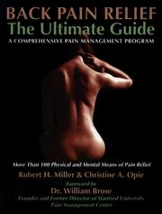 Cover of: Back pain relief: a comprehensive back pain management program