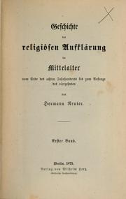 Cover of: Geschichte der religiösen aufklärung im mittelalter