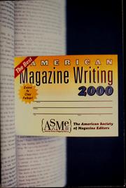 Cover of: The best American magazine writing 2000
