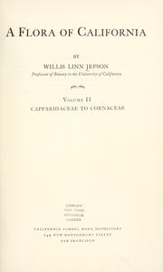 Cover of: A flora of California by Jepson, Willis Linn