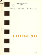 Cover of: Clinton, North Carolina, a general plan