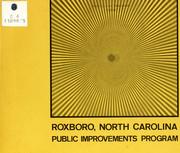 Cover of: Roxboro, North Carolina, public improvements program by Roxboro Planning Board