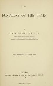 Cover of: The Functions of the brain
