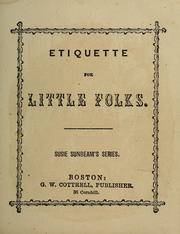 Cover of: Etiquette for little folks
