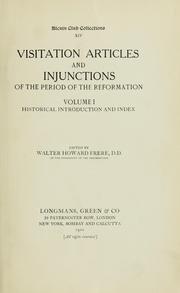 Cover of: Visitation articles and injunctions of the period of the Reformation